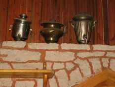 Samovar - Russian metal tea urn heated from an inner tube