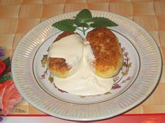 Cottage cheese cutlets.
