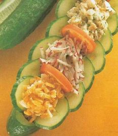 Radish salad with cucumber.
