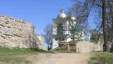 Izborsk s fortress 9 century in Pskov region