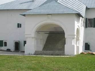 The Administrative chamber (the state administrative offices) were built in 1692 - 1695. Dovmont Town in Pskov Kremlin.