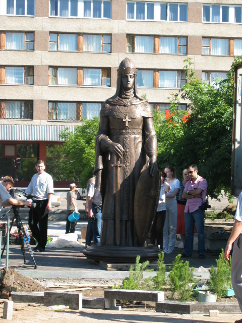Monument statue of St.Olga by famous architect Zirab Tseretelie