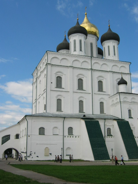 Trinity Cathedral in Kremlin Pskov city